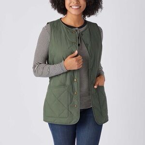 Duluth Trading Co. Golden Harvest Quilted Convertible Vest - Olive